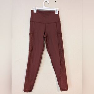 Aerie Chill Play Move Leggings Size Small In Maroon